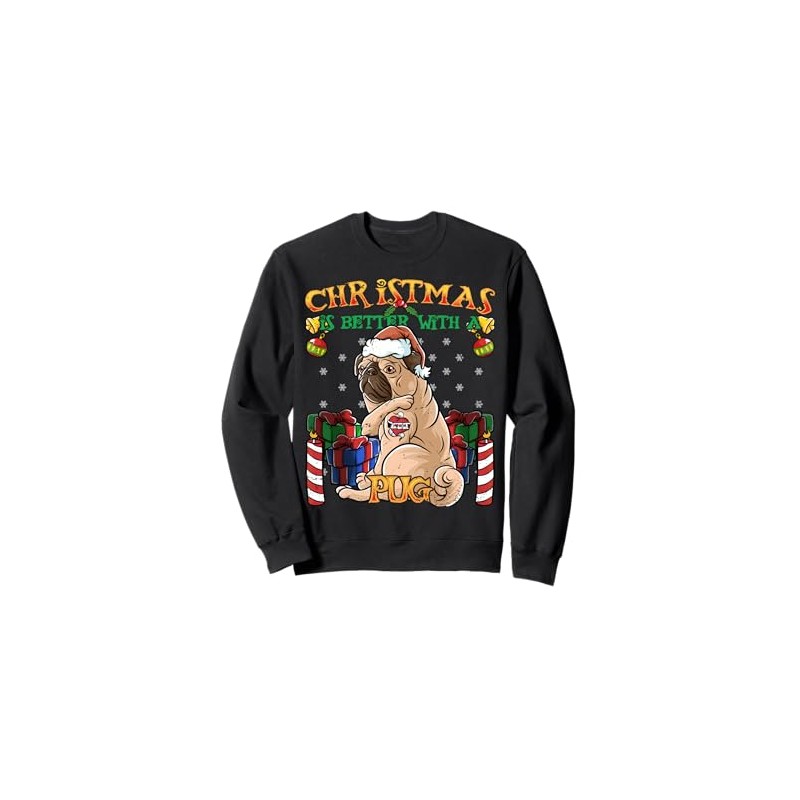 Christmas Is Better with A Pug Santa Claus Santa Claus