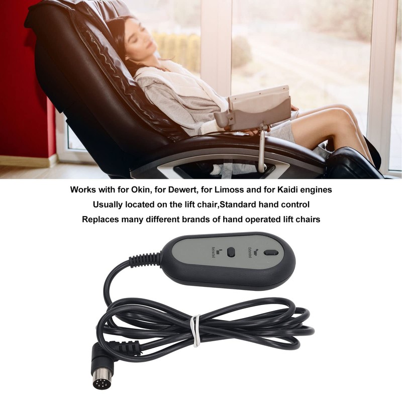 2 Button 8 Pin Lift Chair Hand Controller, Recliner Hand