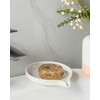 Self Draining Soap Dish, Ceramic Drain Soap Holder Waterfall Design