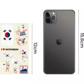 세트 화이팅 응원타투 대한민국 형광타투스티커 [BBT4] Set Fighting Cheer Tattoo South Korea Fluorescent Tattoo Sticker [BBT4] [G World Cup South Korea Set]