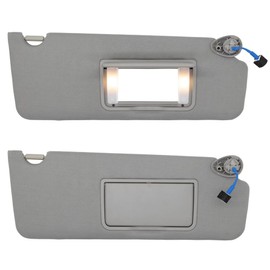 Driver Left Side Sun Visor Compatible with Honda Pilot 2017-2021,for Honda Ridgeline 2018-2020 Sun Visor Replace# 83280-TG7-A12ZA Car Sun Shade with Light and Mirror (Gray-Driver Left)