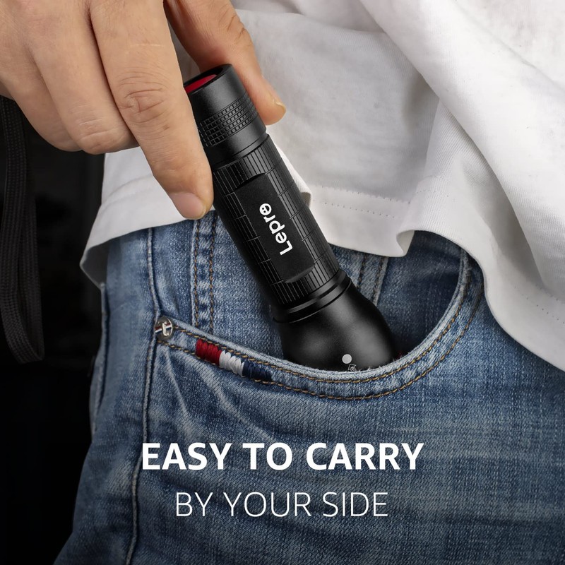 Lepro LED Flashlights LE2000 High Lumen, 5 Lighting Modes, Zoomable,