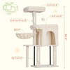 Hey-brother Cat Tree Tower, Scratching Posts with Cozy Condo, Padded