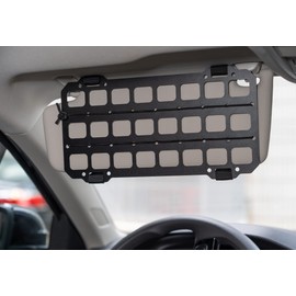 TACNEX Car Sun Visor Organizer Vehicle Rigid MOLLE Panel Tactical Gear Rack EDC Pouch Tool Holster Bag Holder Visor Cover Truck Equipment Mount Plate Modular Storage Shelf Auto Accessories
