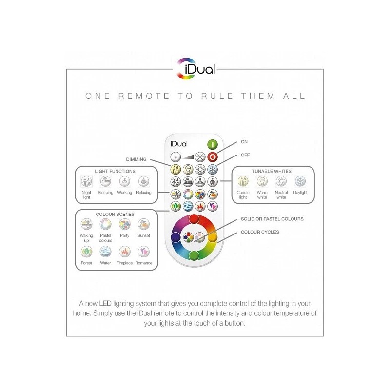 iDual LED Color Changing Dimmable Desk and Table Lamp with