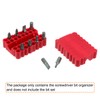 HARFINGTON 4pcs Plastic Hex Shank Screwdriver Bit Holder Organizer 32