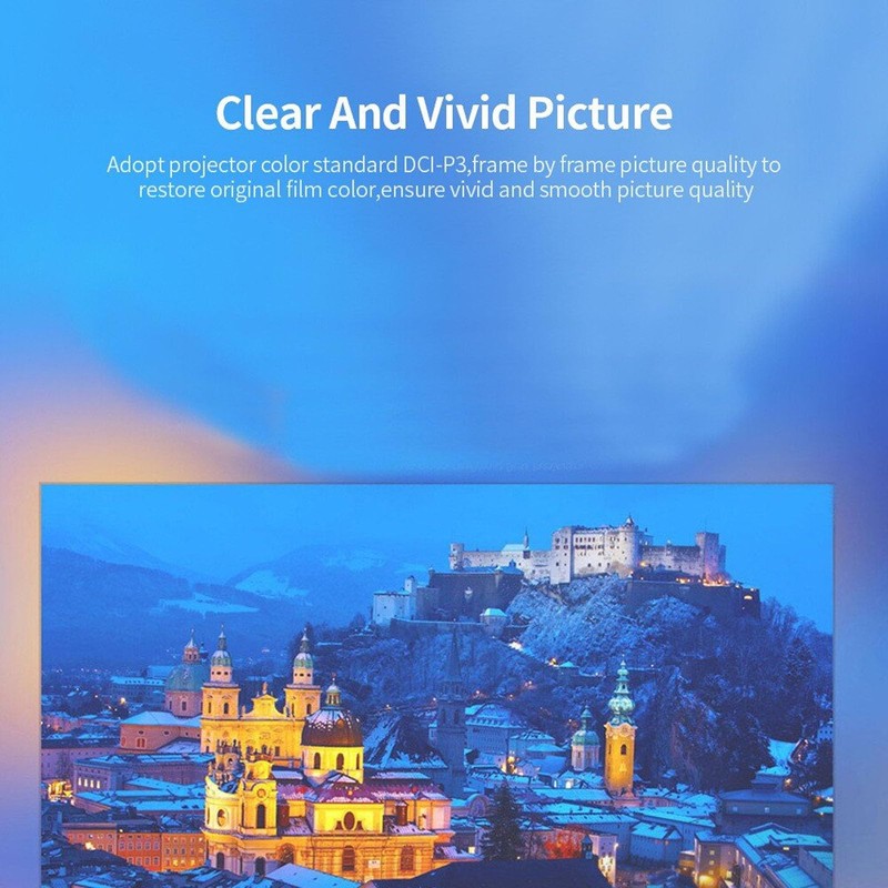 VBESTLIFE Projector, Supported Video Projector, Portable Home Cinema Film Projector