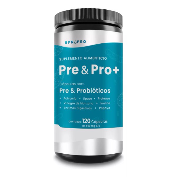 BPN PRO Probioticos Prebioticos Enzimas Digestivas Inulina Mct Oil - Sin Sabor 120 capsulas, Bpn Pro