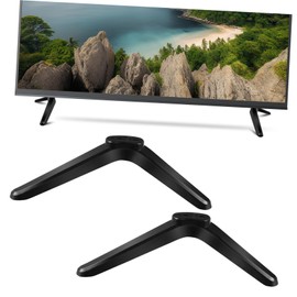 Ciieeo 2Pcs Tv Stand Base Holder with Non Slip Pad Space Saving Tv Mount Brackets for Tvs Stable Support Design Easy No Drill Installation Compatible with Flat