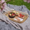 PEMAR Set of 6 Bamboo Wicker Serving Trays for Foods