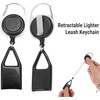 2 Pcs Retractable Lighter Clip Belt with Protective Cover, Lighter