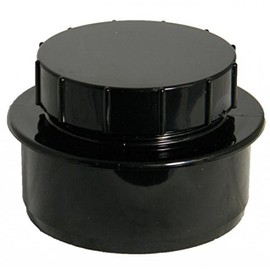 FloPlast Black Screwed Access Cap 110mm
