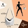 Caspar TL803 Women's Classic Elegant Leather Handbag - Black -