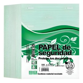 Papel Seguridad Tamaño Carta Verde 500 Hojas Ecologico                                                                                                