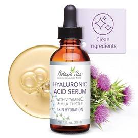 Suero de ácido hialurónico con vitamina C y cardo mariano rellena e hidrata, 1 oz                                                                     