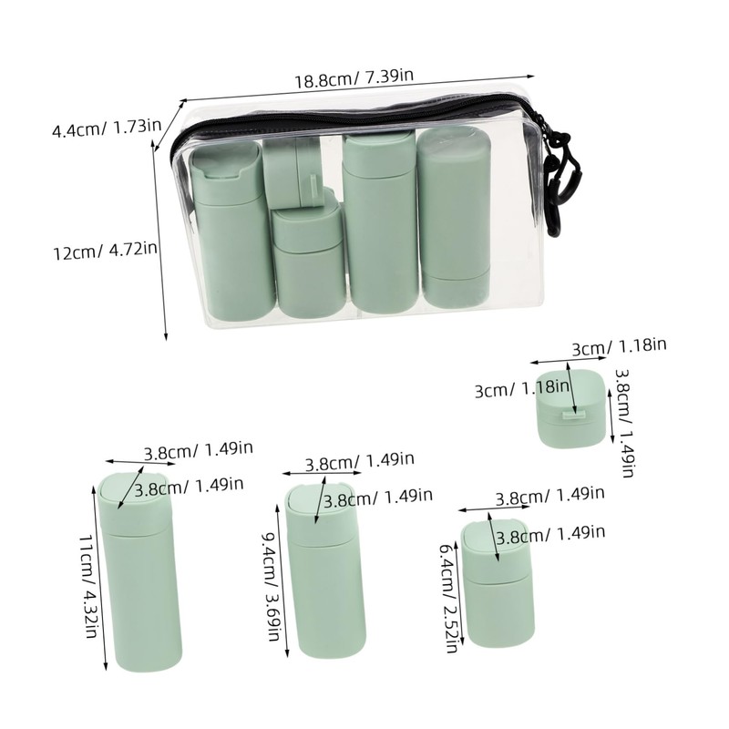 Gatuida 1 Set Refillable Travel Containers for Shampoo Lotion Body
