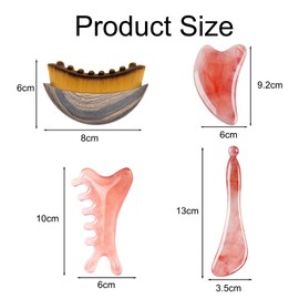 MUNSKT Lymph Contour Face Brush, Cellulite Massage Brush for Skin, Firming Drainage Massager for Face, Soft Bristles, Gua Sha, Relieves Fatigue and Improves Blood Circulation