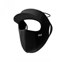 WULALA GOFUN Summer Cooling Face Cover, For Bicycles, UPF50+ UV Protection, Breathable, Sweat Absorbent, Quick Drying, Includes Hat, 3D Fit, Men's, Women's, Cycling, Outdoor (Black) Compatible with