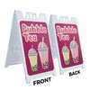 Bubble Tea 24" x 36" Double Sided A-Frame Sidewalk Sign,