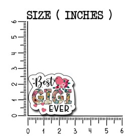 (3Pcs) Best Gigi Ever Sticker, Decal Gifts Decorate Books Laptop Phone Water Bottles Kindles Stickers Tumbler Sticker Waterproof Vinyl Decorate Sticker 3" Inch