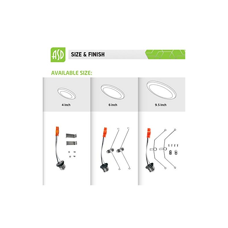 ASD (48 Pack) Retrofit Kit for LED Disk Light Installation