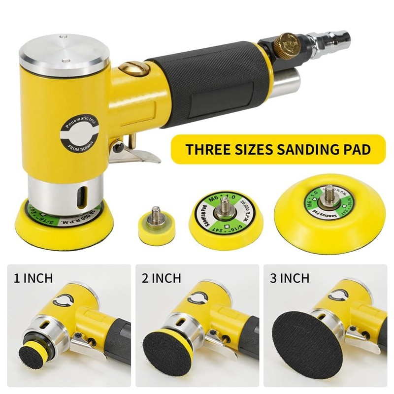 Mini 2 / 3Inch Air Sander Pneumatic Polisher Grinder Buffer