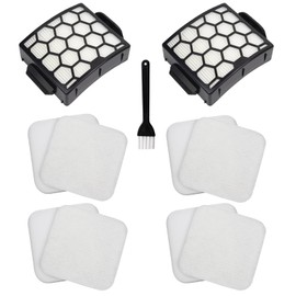 YUEYEE Filter Replacement for Shark LA300 LA301 LA322 LA351 LA500 LA502 LA360 LA362 LA401 LA455 LA702 Rotator Lift-Away ADV DuoClean PowerFins Upright Vacuum, Part XFFK320 & XHF320 2 HEPA 4 Foam Felt