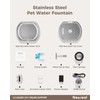 Cat Water Fountain Stainless Steel - Pet Drinking Fountain for