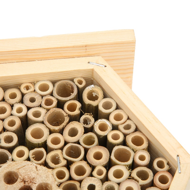 Wooden Bee House Decorative Hanging Insect House Insect Hotel for