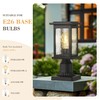 Emliviar Black Post Lights Outdoor, Waterproof Pillar Light Ideal for