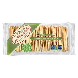 La Panzanella Mini Croccantini, Roasted Garlic - Light Crackers with Roasted Garlic and Sea Salt