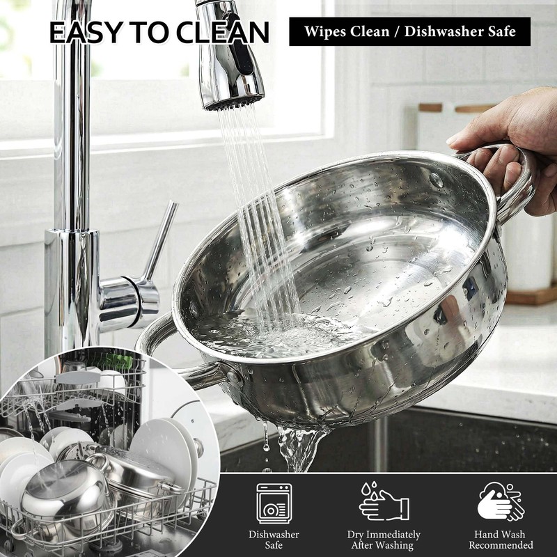 AuFranc® 5 Quart Steamer for Cooking - Stainless Steel Steam