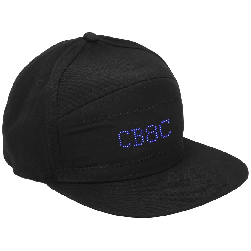 Cotton Plastic Peaked Cap LED Luminescence Editable Cool Hat for