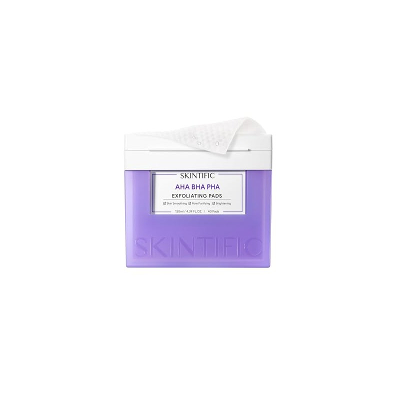 SKINTIFIC Gentle Exfoliating Pads (130ml) - AHA BHA PHA &