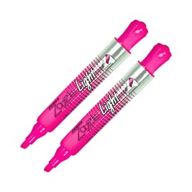 Zebra Paquete Rosa Plus: 2 Resaltadores + 1 Pluma Fuente + 3 Bolígrafos Cuerpo Color Rosa.