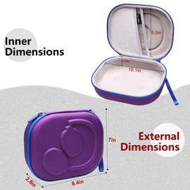 L LTGEM Hard Case for JBL LIVE 650BTNC, 500BT, 660NC or JBL Tune 770NC, 710BT, 760NC, 660NC, 510BT, 520BT Folding Headphone - Portable Travel Bag (Case Only) (Purple)