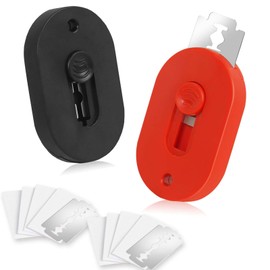 YRAKOZIN Magnetic Bread Lame Dough Scoring Tool [2PCS], Retractable Razor for Sourdough Bread Baking & Bread Making Tool - Contains 10 Razor Blades (2 Count, Black + Red)