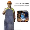 Gatuida Cowhide Soldering Apron Heat Resistant Protective Apron for Welders