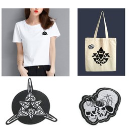 ECSiNG 8 Pcs Embroidery Patches Zipper Skull Pattern Applique Iron on Patches for Clothes Hat Backpack Jeans Repair DIY Decoration Accessories