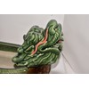 New 24" Asian Oriental Double Headed Green Dragon with Fire