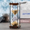 Large Hourglass Timer 60 Minute, Decorative Wooden Sand Timer with