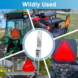Fixirons Slow Moving Vehicle Sign Mount Kit for Tractor or Golf Car (1 Tractor Bracket, 1 Sign Bracket, 4 Bolts and 4 Nuts)