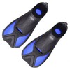 Lightweight Short Swim Fins for Training and Practice Blue=L