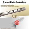 Pool Deck Drain Channel, 1-7/16" W x 3.3' L, 304