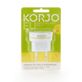 Korjo EU (Italy and Switzerland) Travel Adaptor, for AU/NZ Appliances, use in Europe Including IT, CH