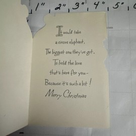 Vintage Merry Christmas Grandpa Grandfather Granddad Pappy Pop Pop Elephant HTF