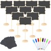 NANXJIUR 20 Pack Wood Mini Chalkboard Sign and Replacement Stickers,