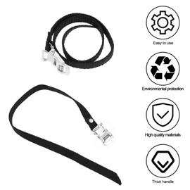 BESPORTBLE 4pc Bike Pedal Straps Bicycle Feet Strap Fitness Exercise Spin Bike Pedal Toe Clips Belts for BMX Mountain Bike Road Bicycle