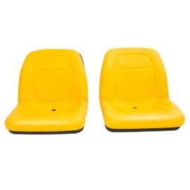 KUAFU Pair Tractor Seat Compatible with John Deere Gator 4X2HPX 4X4HPX XUV 620i XUV 850D F735 F725 F710 Replacement for VG11696 2PCS Plastic Yellow (PU)