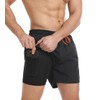 JustSun Men's Quick-Drying Board Shorts with Mesh Lining and Adjustable